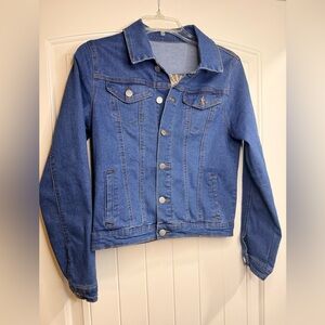 Ling Collection Stretch Denim Jacket Sequin Back Panel Medium